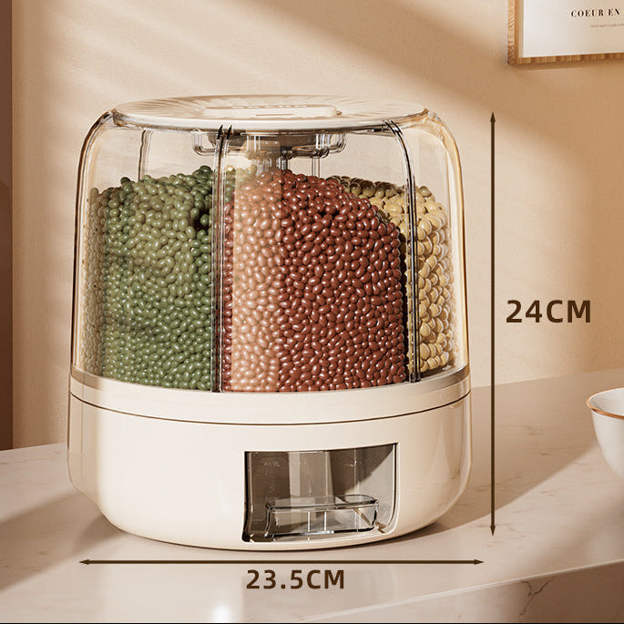 Rotating 6-Grid Food Dispenser