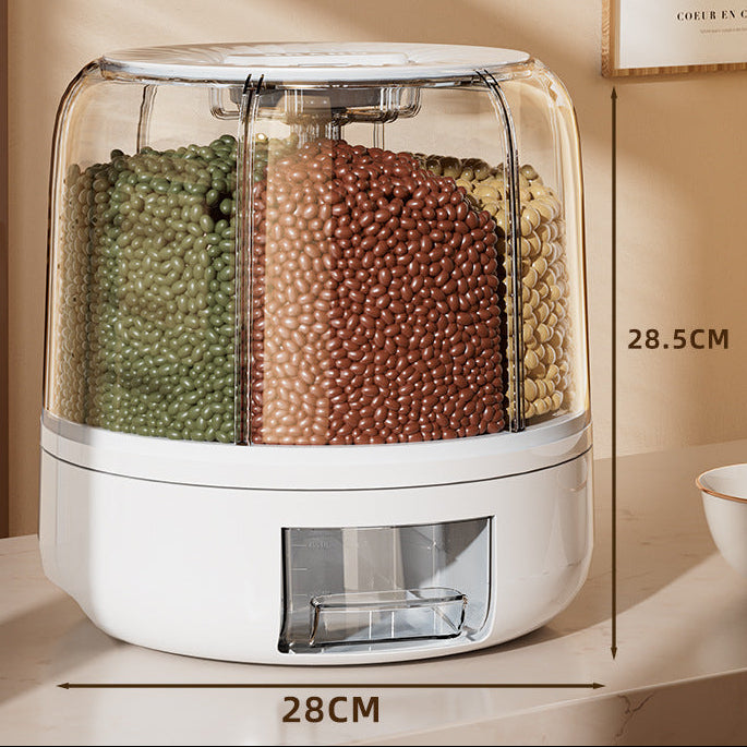 Rotating 6-Grid Food Dispenser