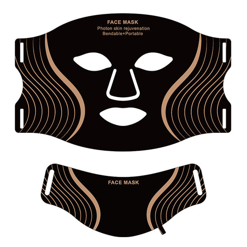 "Silicone LED Photon Skin Mask – Pro Version (Seven-Color LED, Infrared) for Home Use"