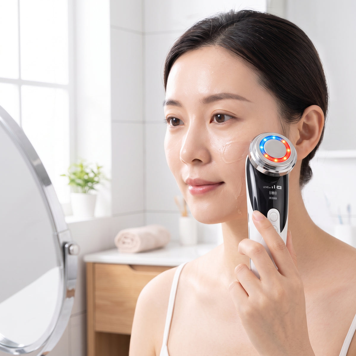 Studio photo of Beauty Importer Skin Rejuvenation Facial Massage Device With 4 Modes in lifestyle